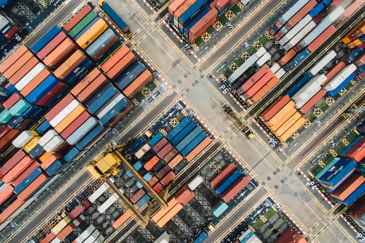 Aerial Port Container View