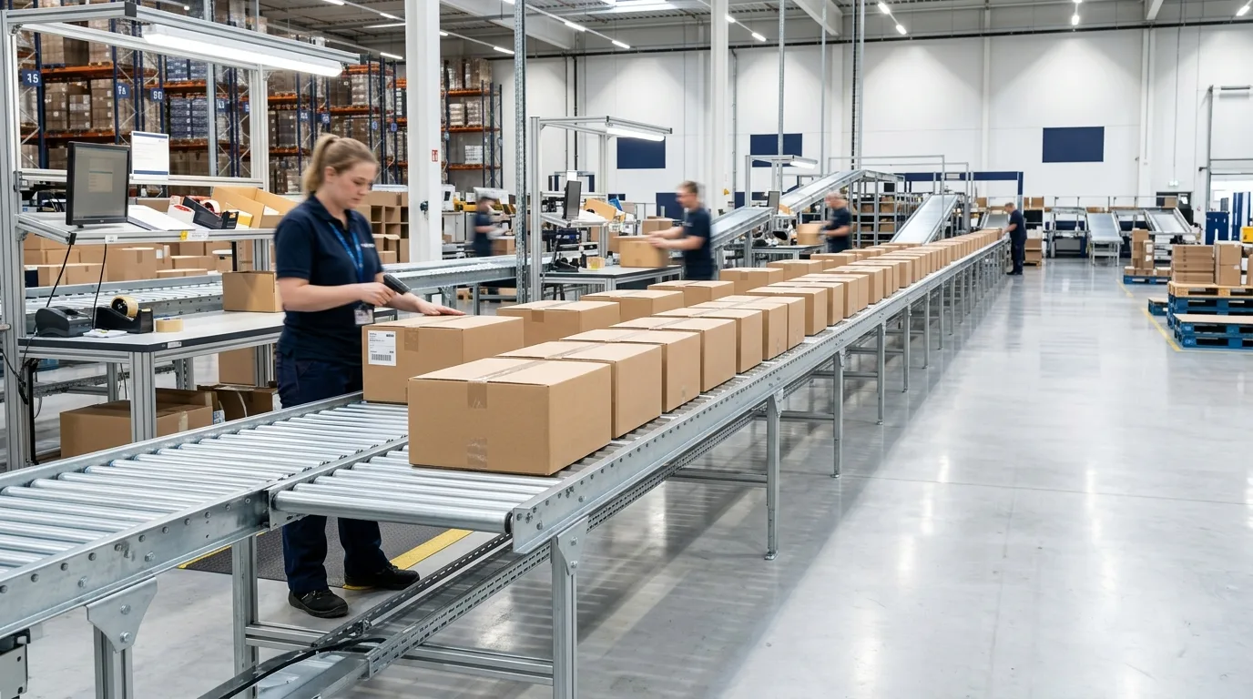 Warehouse floor built for fulfillment and outbound staging